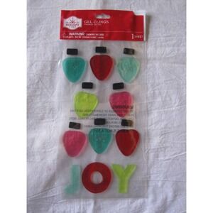 NEW Christmas Winter Lights C9 JOY Window Gel Clings Decorations 19 count!